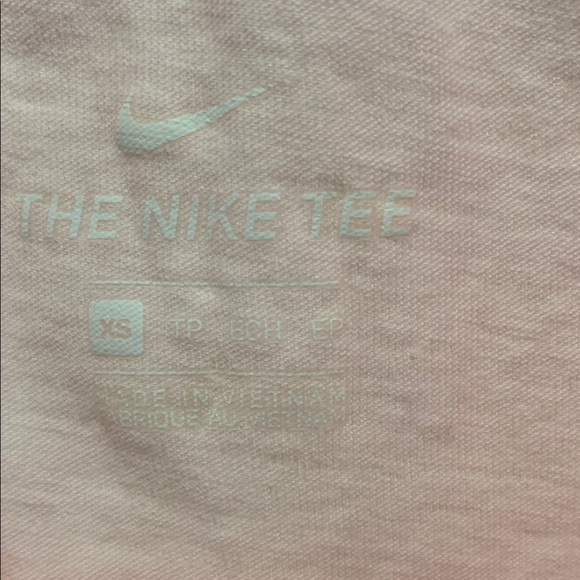 Nike Light Pink Cropped Tee with White Logo - Picture 2 of 2